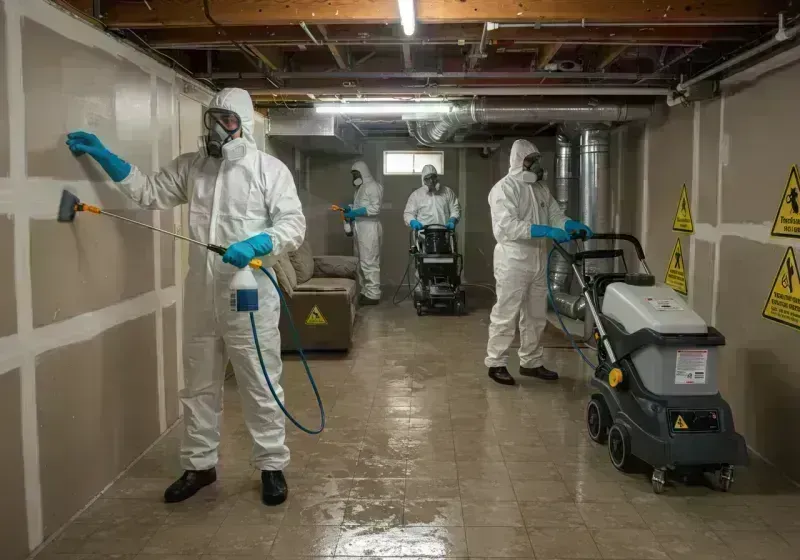 Basement Moisture Removal and Structural Drying process in Inyo County, CA